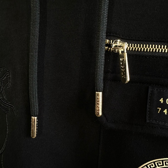 Supply & Demand Black Hoodie with Gold Embroidered Patch - Picture 7 of 8